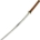 Handgeschmiedetes Katana Classic Wood – Gefalteter 1095 Kohlenstoffstahl mit Samekawa  Hartholz Saya